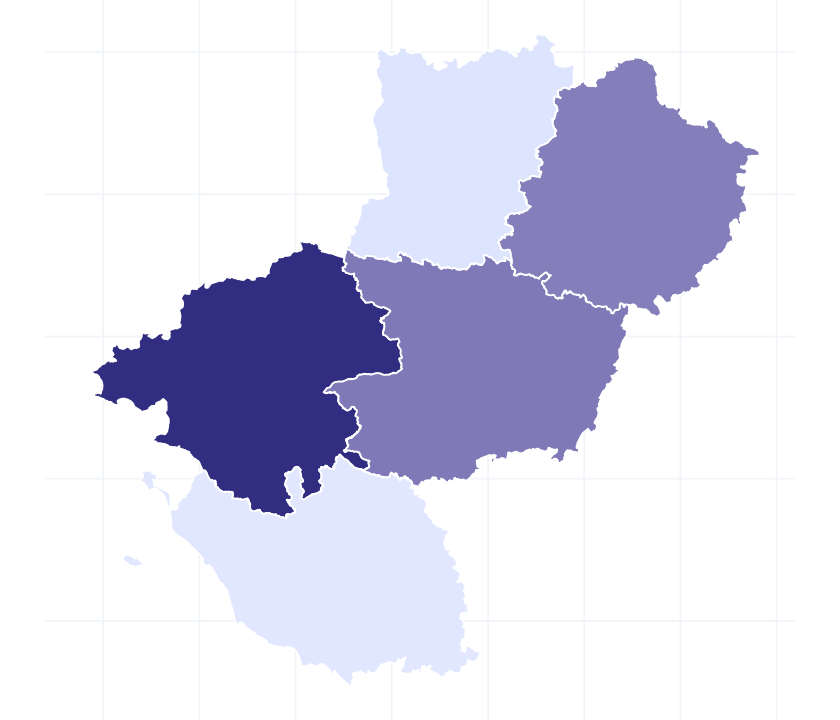 Carte des départements