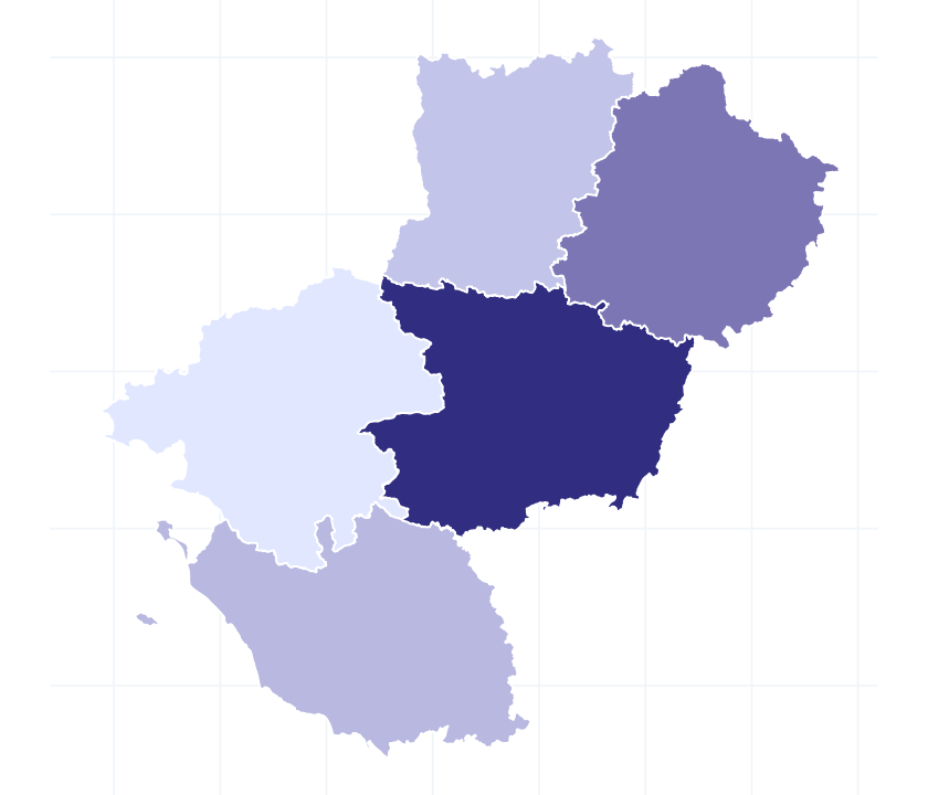 Carte des départements