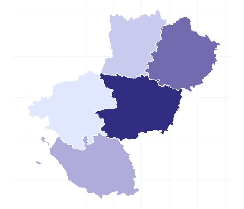 Carte des départements
