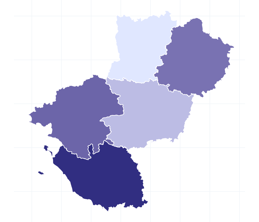 Carte des départements