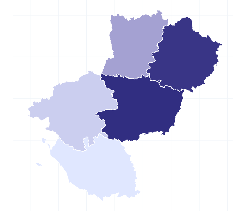 Carte des départements