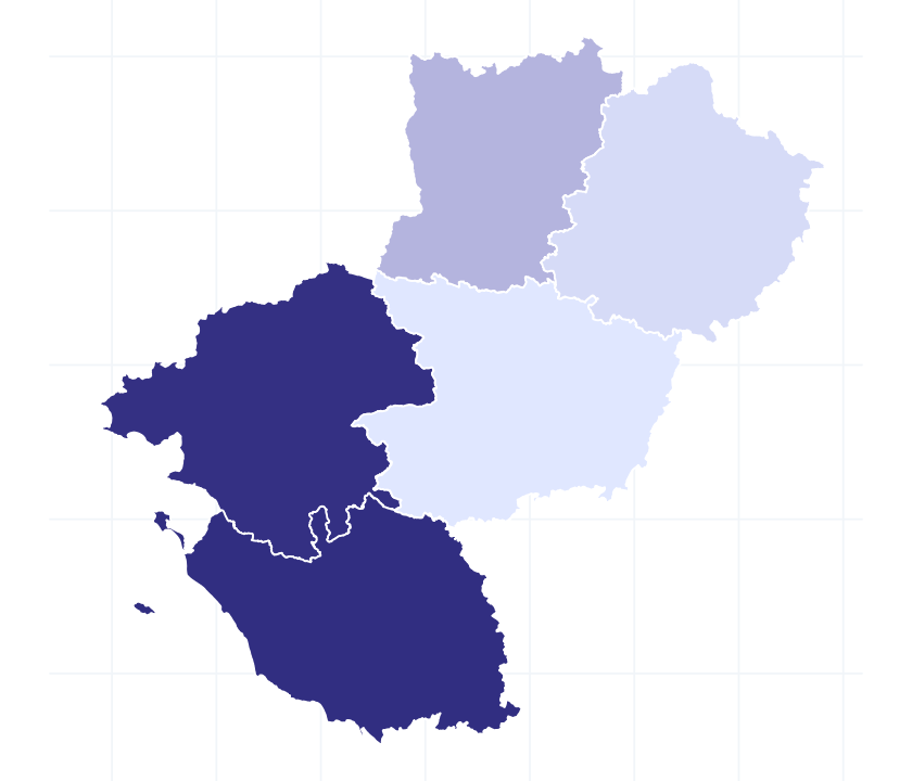 Carte des départements