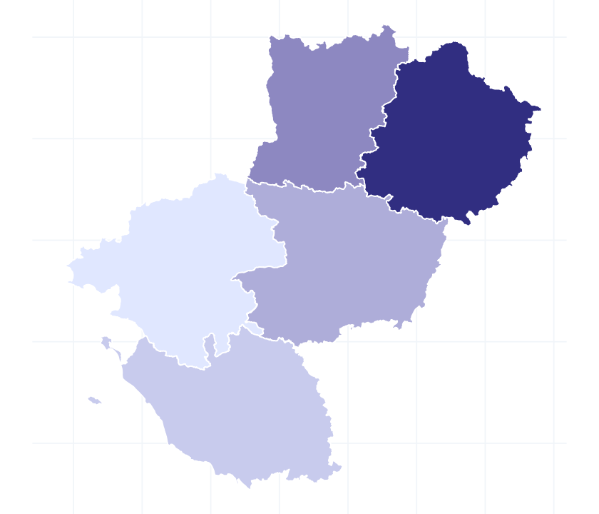 Carte des départements