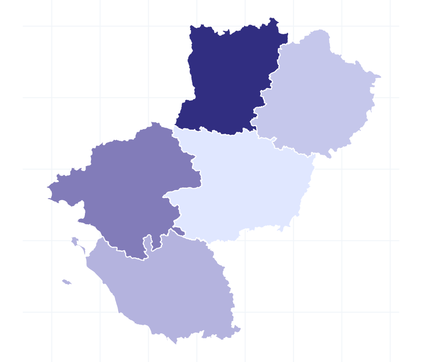 Carte des départements