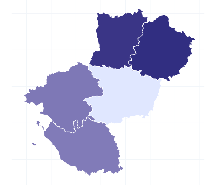 Carte des départements
