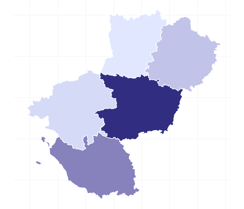 Carte des départements