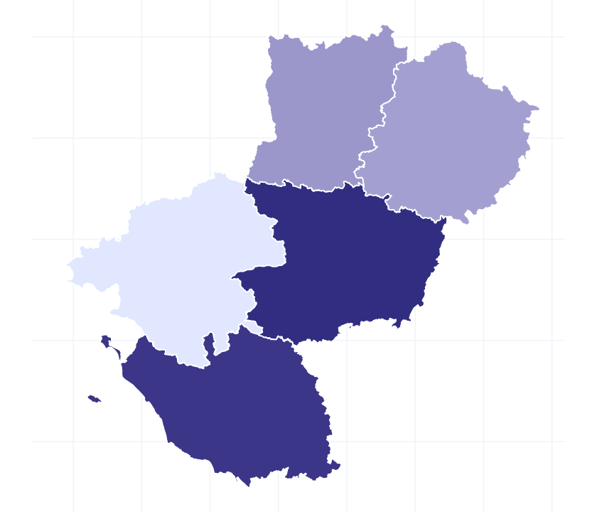 Carte des départements