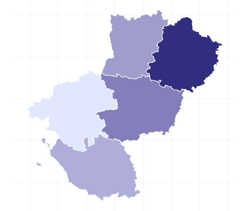 Carte des départements