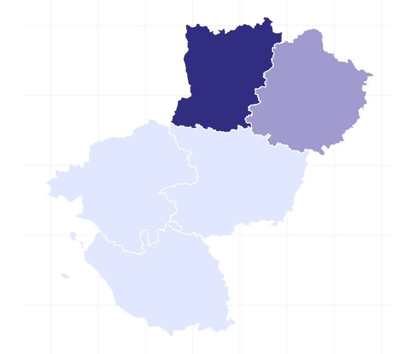 Carte des départements
