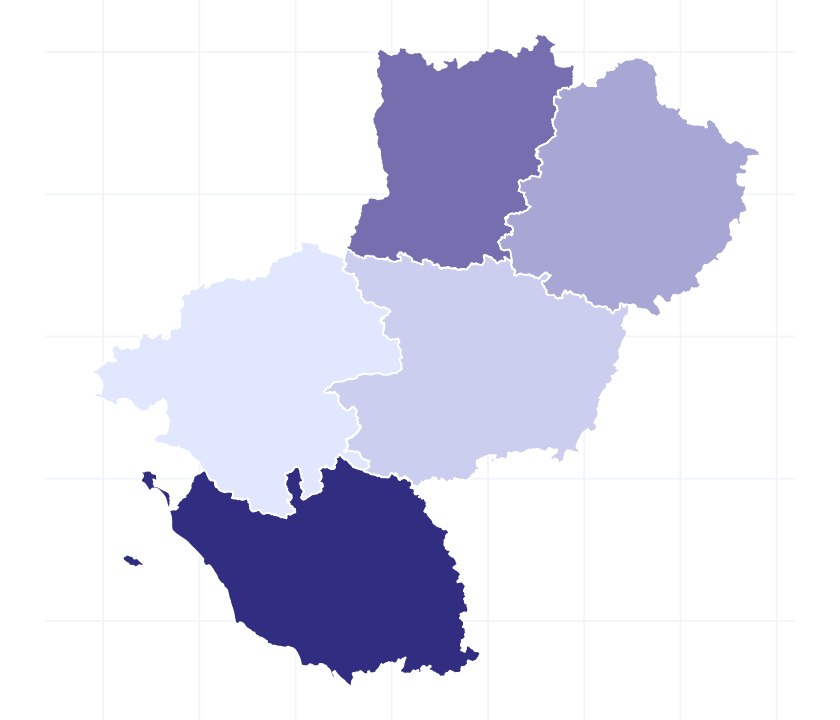 Carte des départements