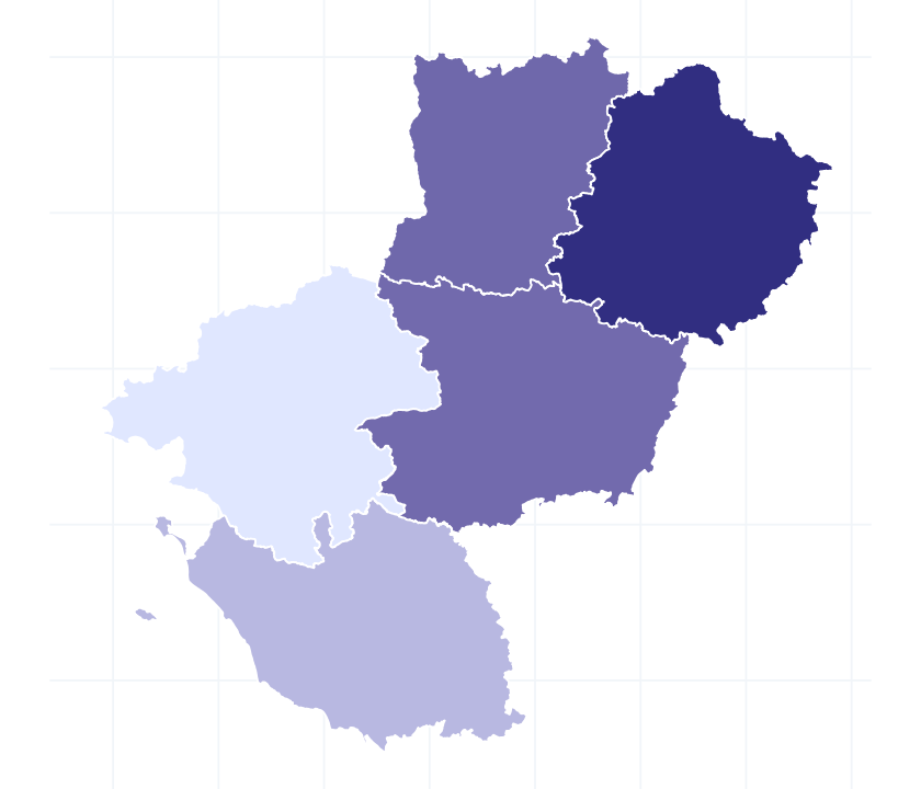 Carte des départements