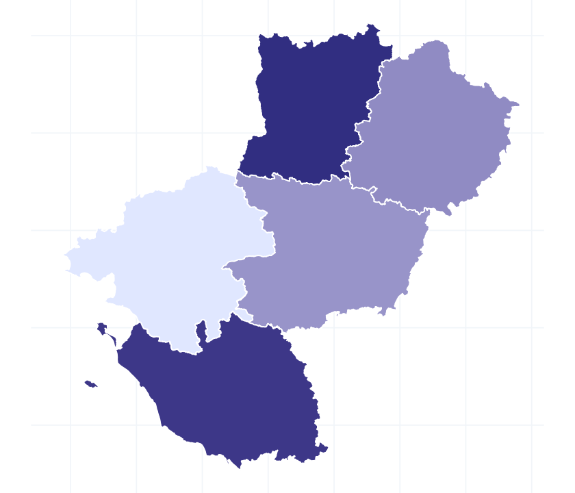 Carte des départements