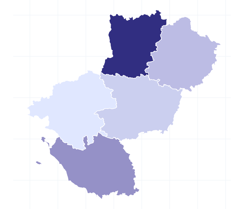 Carte des départements