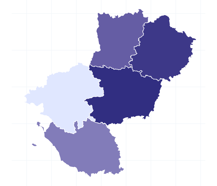 Carte des départements
