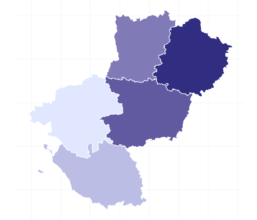 Carte des départements