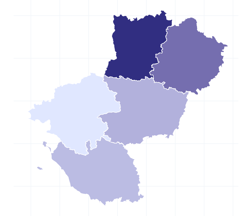 Carte des départements