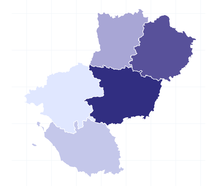 Carte des départements