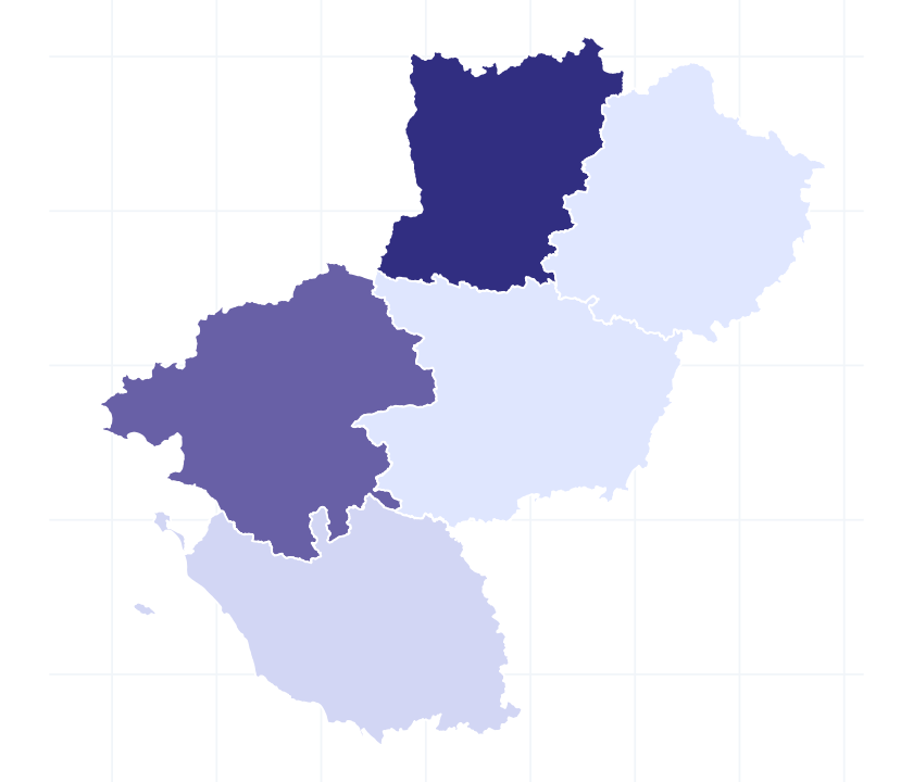 Carte des départements