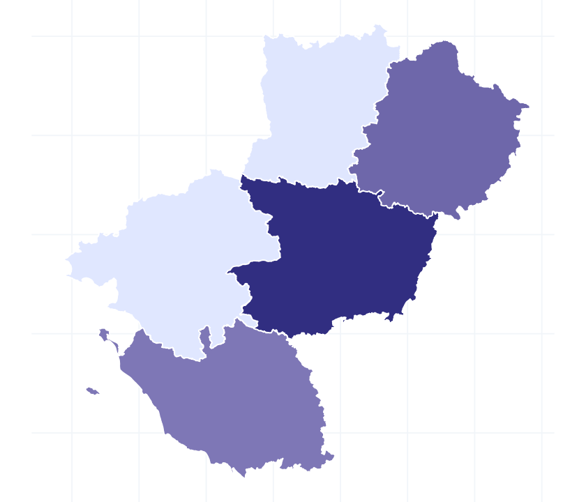 Carte des départements
