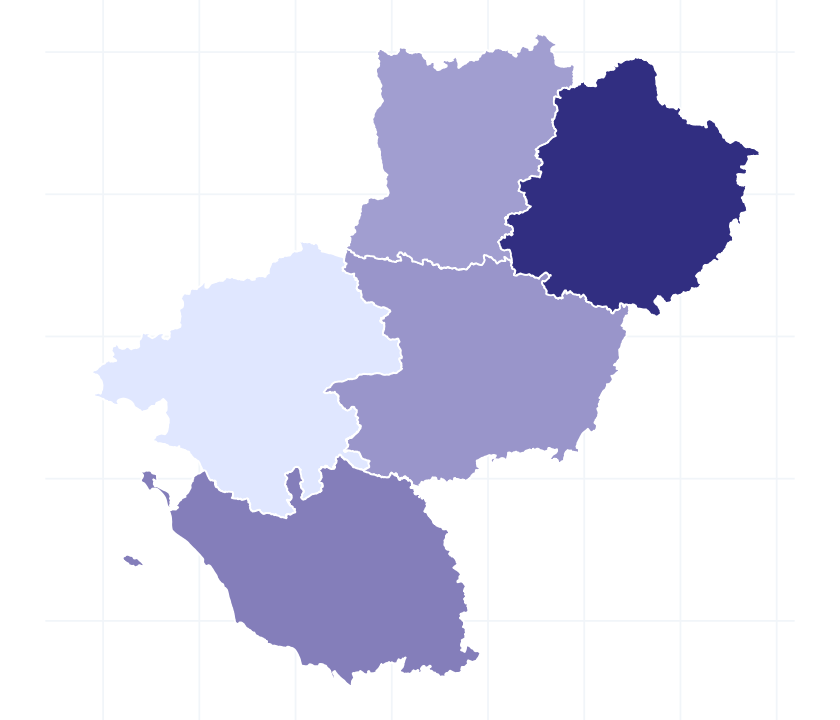 Carte des départements