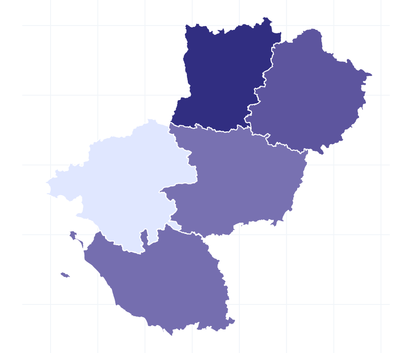 Carte des départements