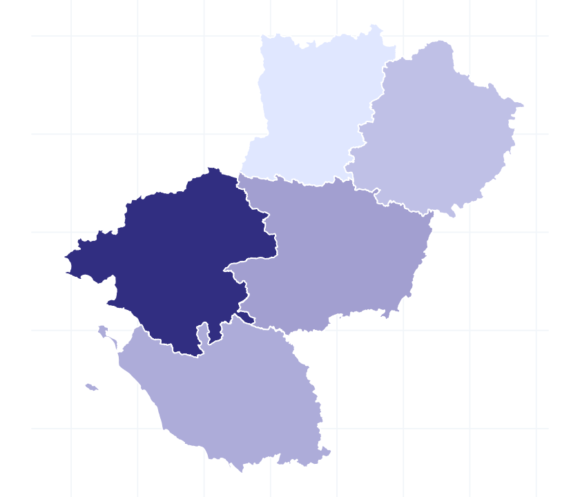 Carte des départements