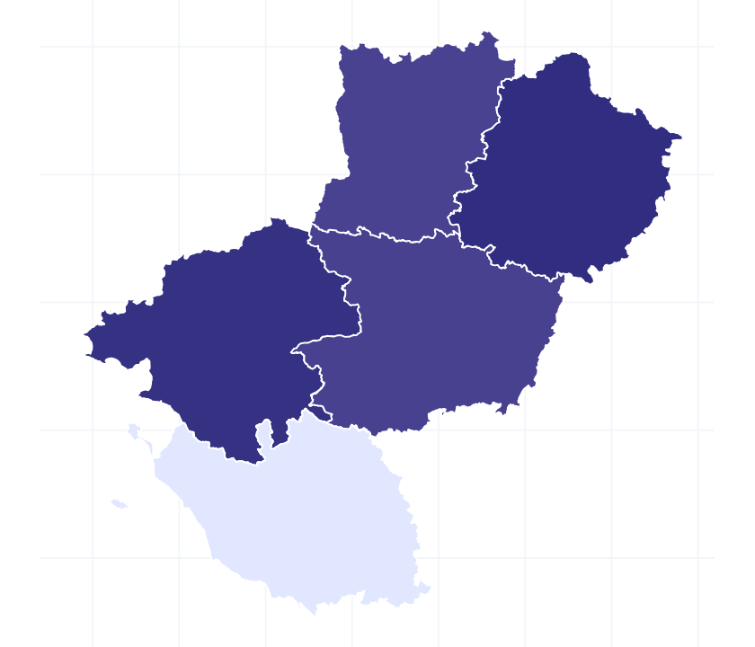 Carte des départements