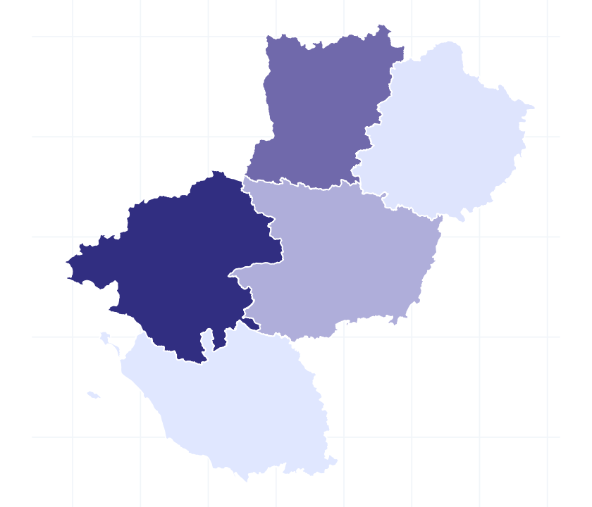 Carte des départements