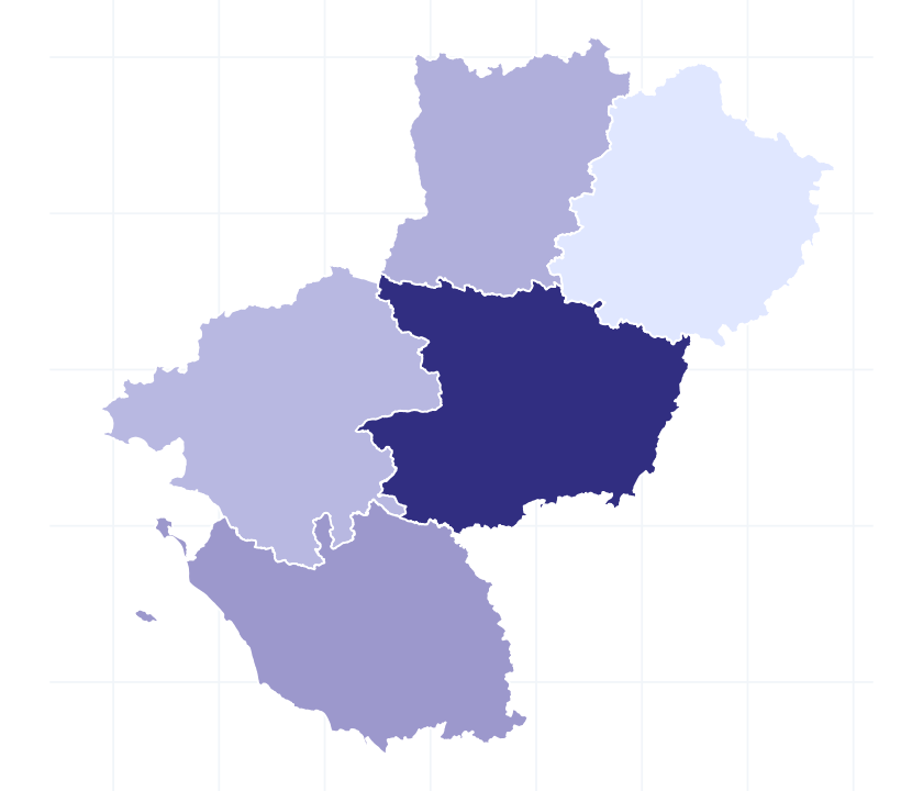 Carte des départements