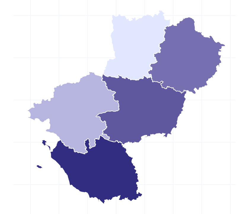 Carte des départements