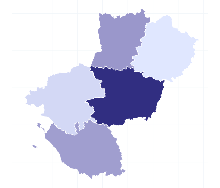 Carte des départements