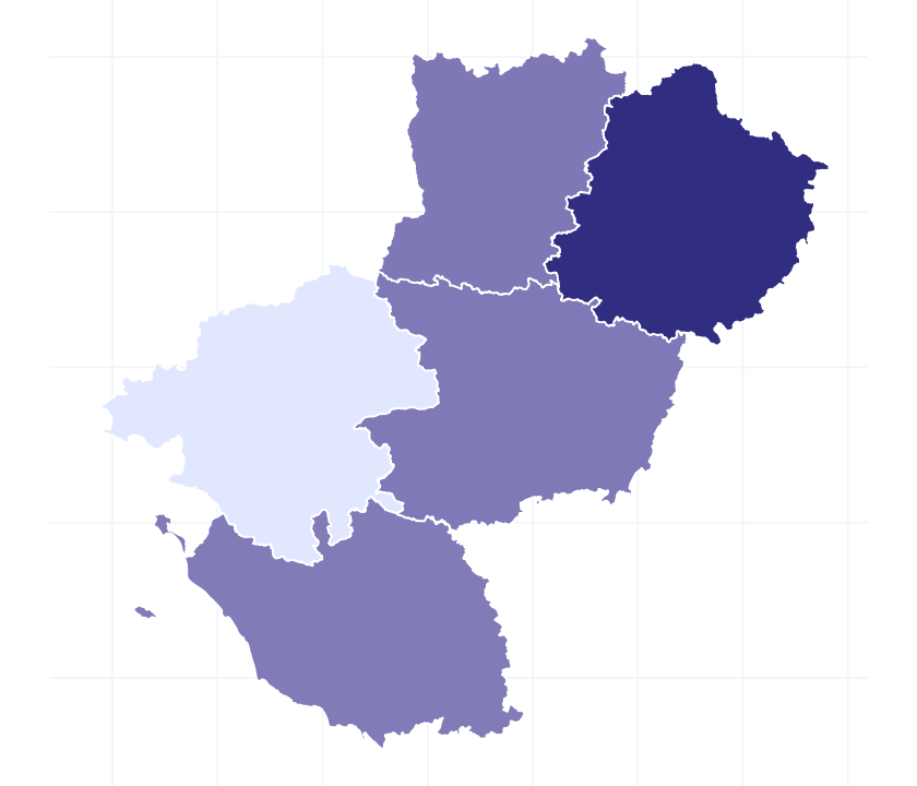 Carte des départements
