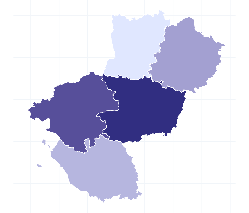 Carte des départements
