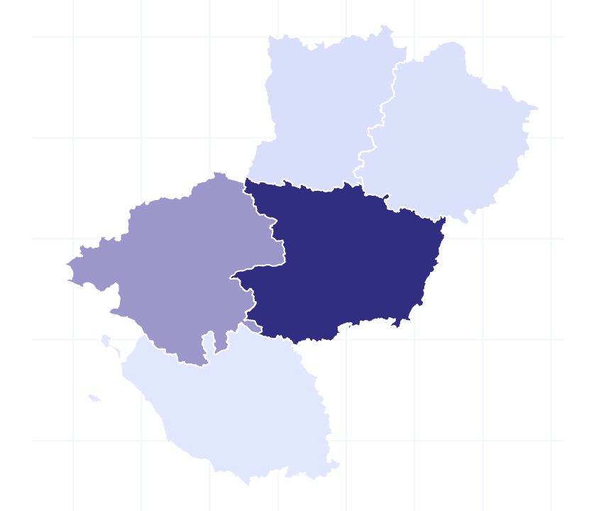 Carte des départements