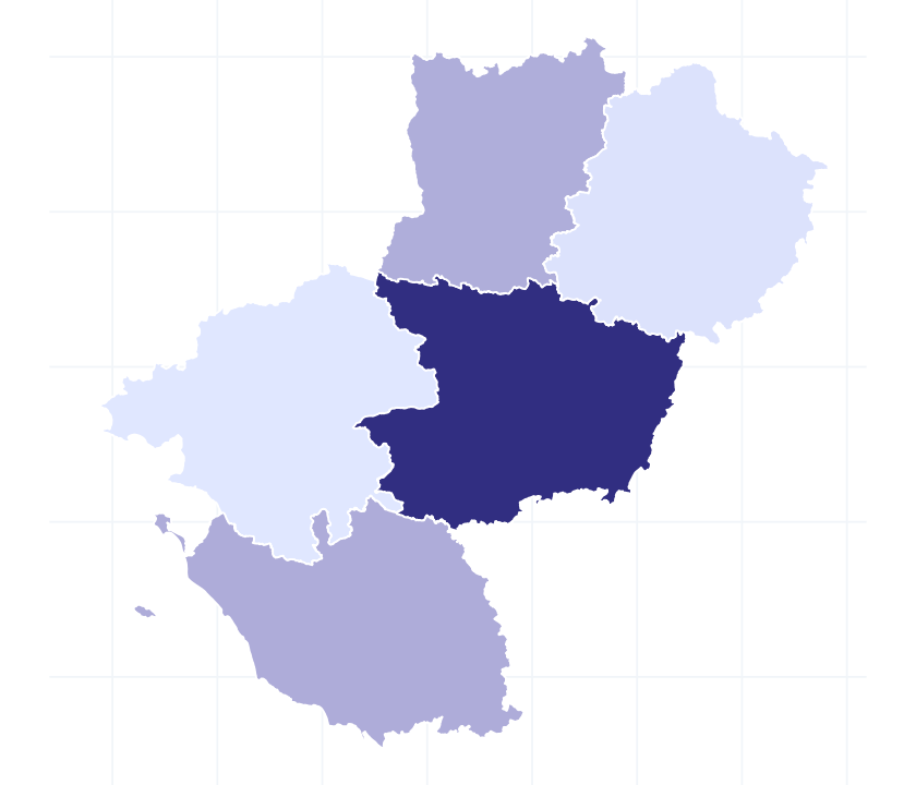 Carte des départements