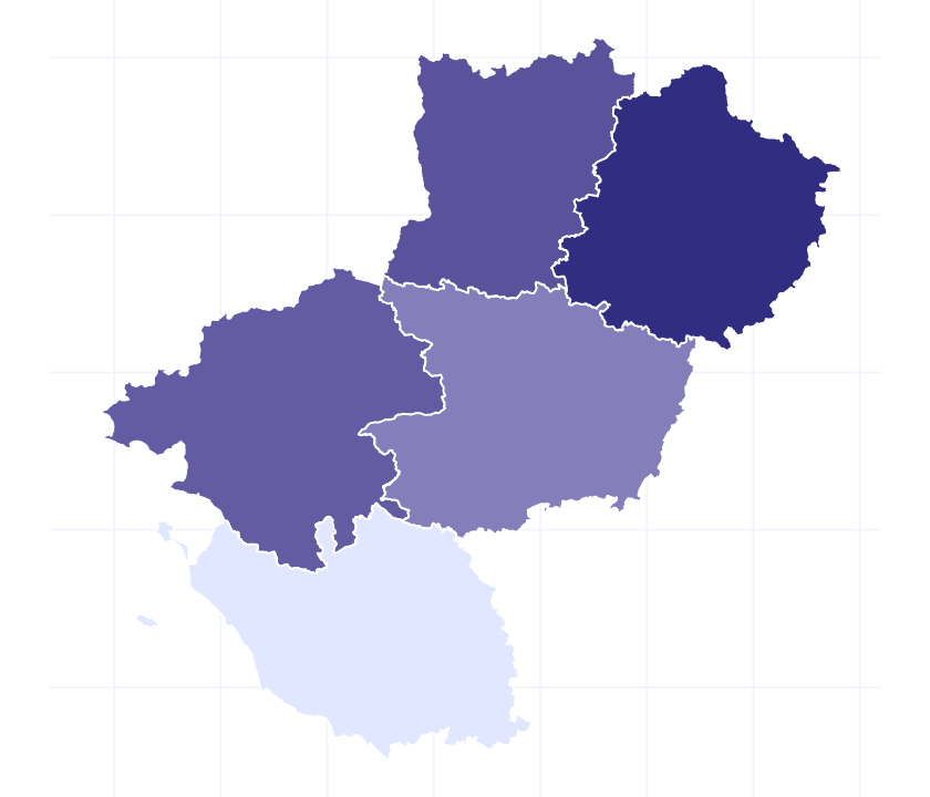 Carte des départements