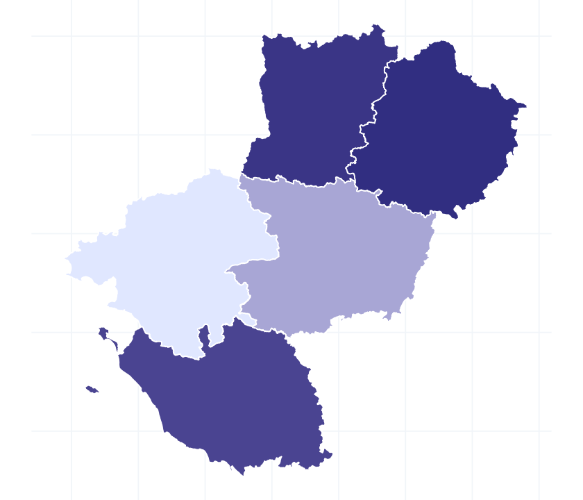 Carte des départements