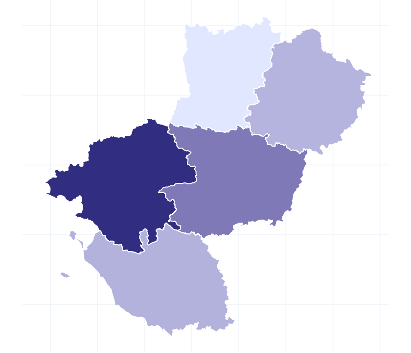 Carte des départements