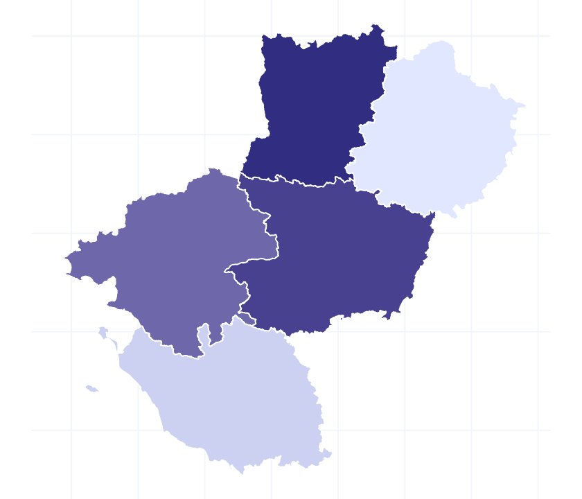 Carte des départements