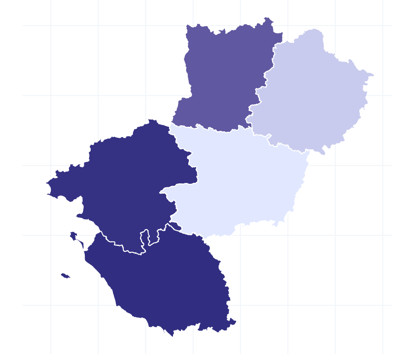 Carte des départements