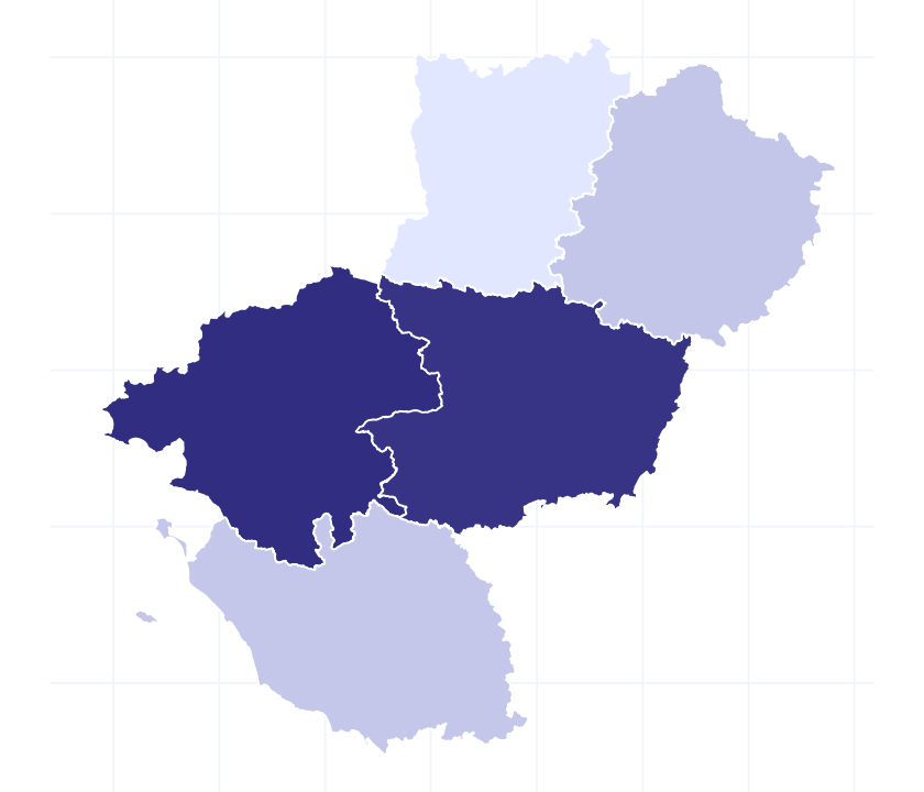 Carte des départements