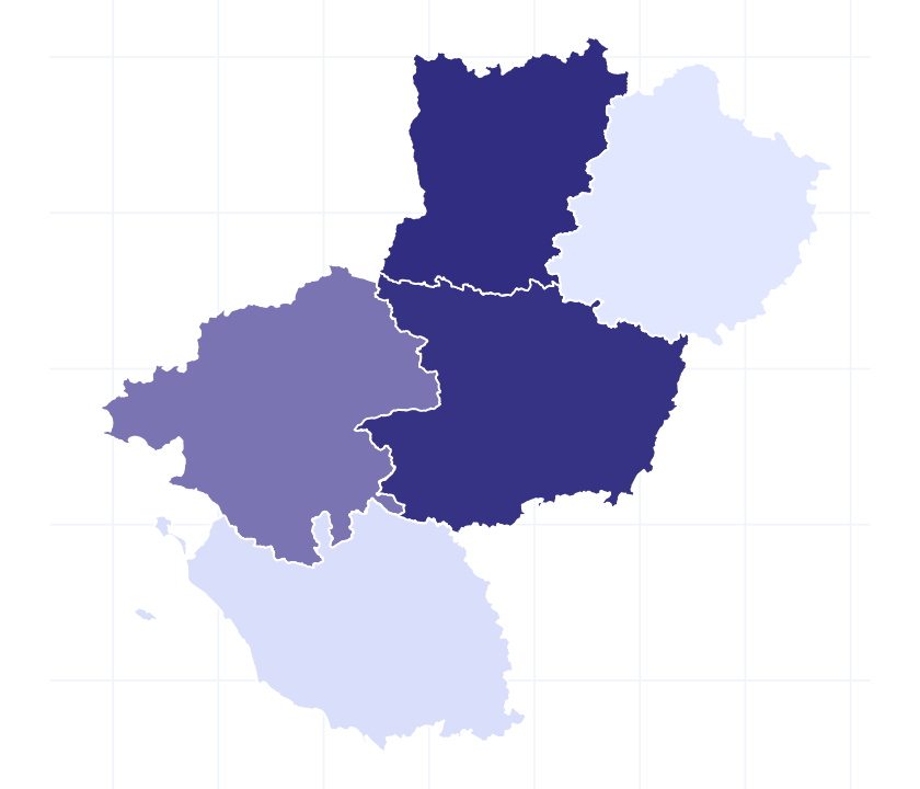Carte des départements