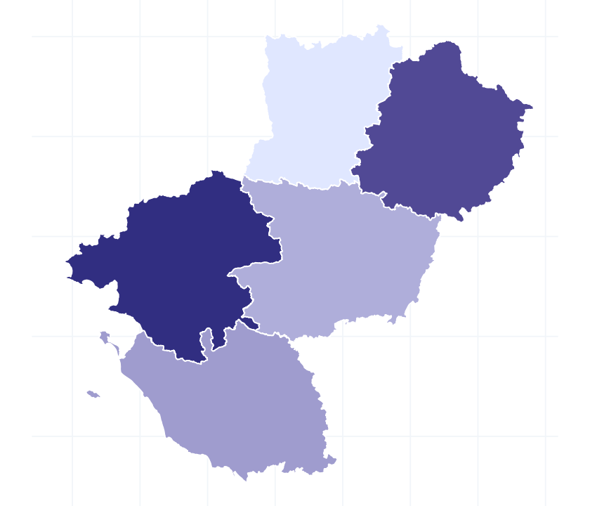 Carte des départements