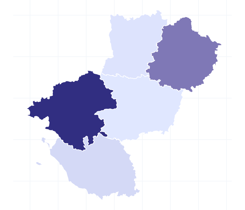 Carte des départements