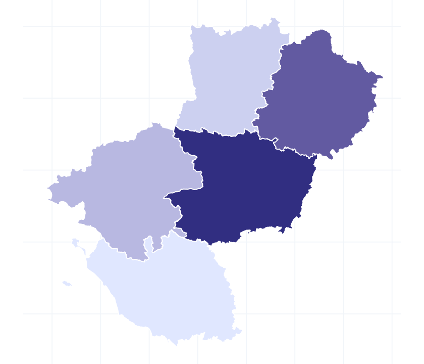 Carte des départements