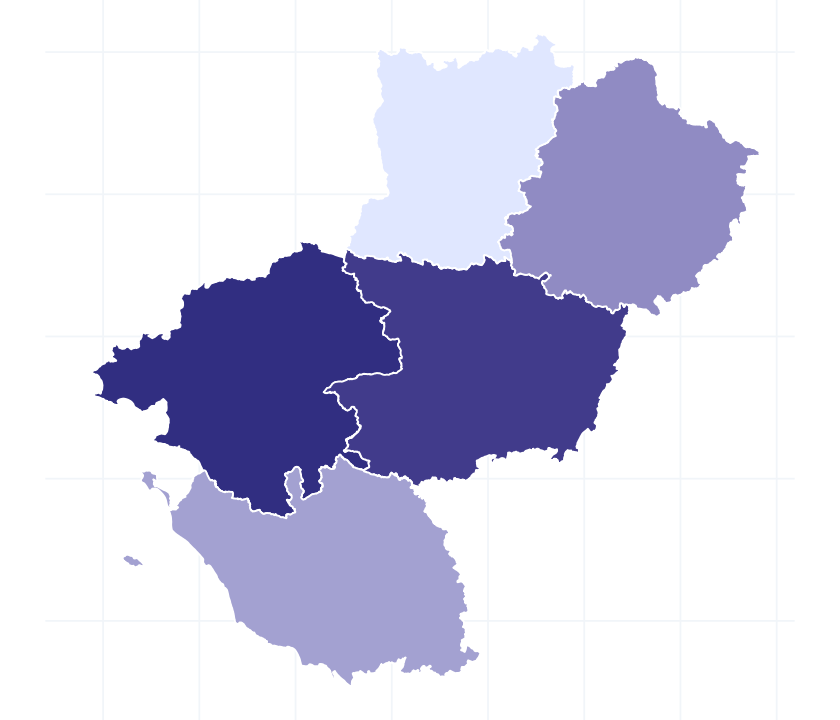 Carte des départements