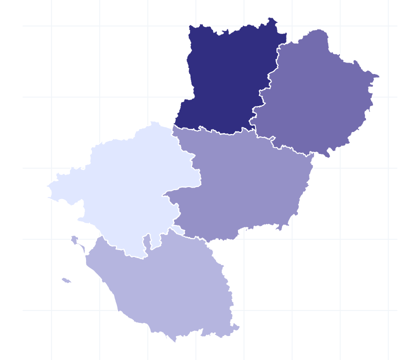 Carte des départements