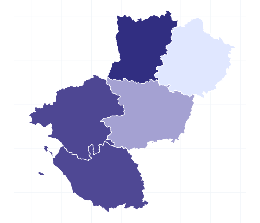 Carte des départements