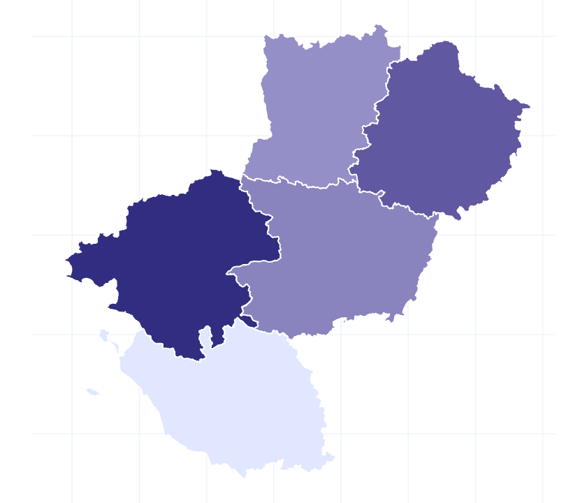 Carte des départements