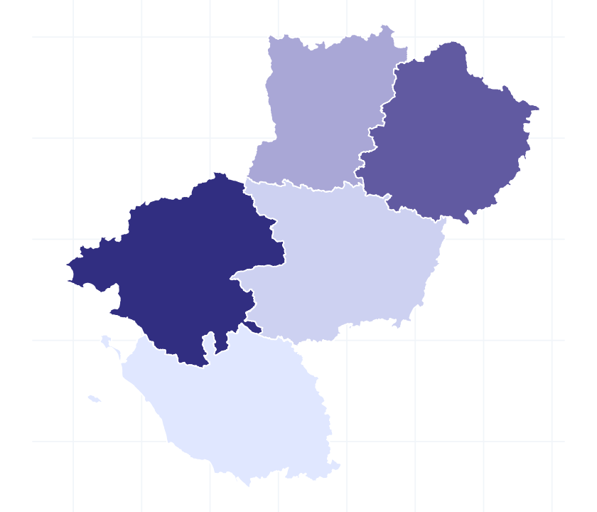 Carte des départements